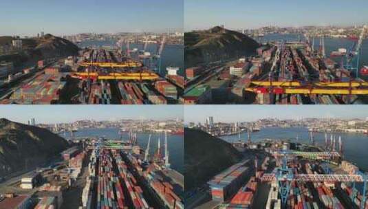 贸易港口 码头高清在线视频素材下载