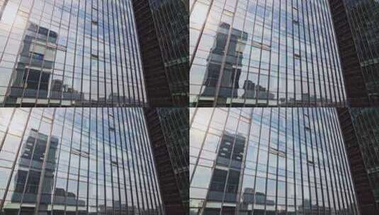 商务楼玻璃幕墙高清在线视频素材下载