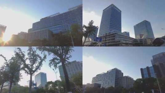 城市高楼大厦开车视角高清在线视频素材下载