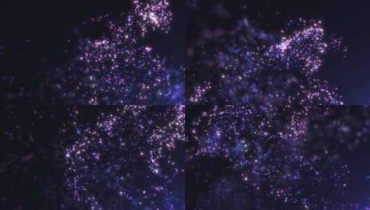 合集蓝紫飘散粒子唯美星点闪耀高清在线视频素材下载