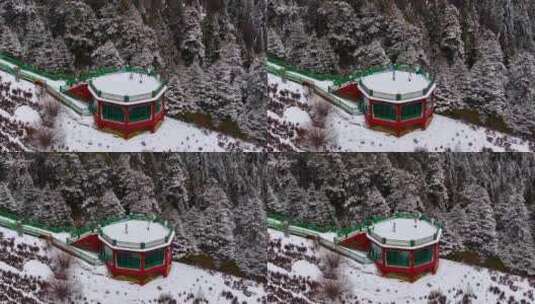 4K航拍西藏林芝鲁朗风景区13高清在线视频素材下载
