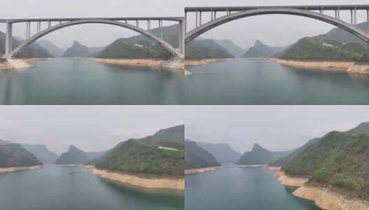 广西河池天峨龙滩特大桥高清在线视频素材下载