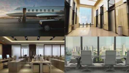 高端人士大气商务写字楼机场起飞视频素材高清在线视频素材下载