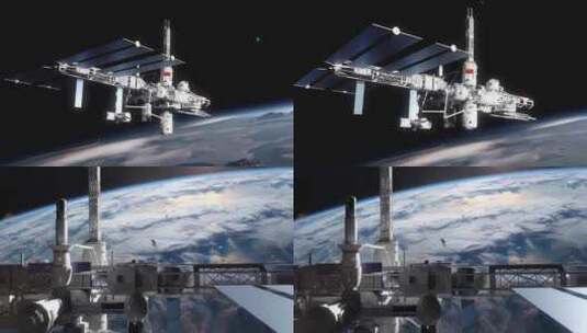 4K中国未来空间站宇航员高清在线视频素材下载