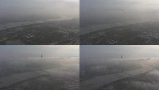 上海陆家嘴高楼云海景观高清在线视频素材下载