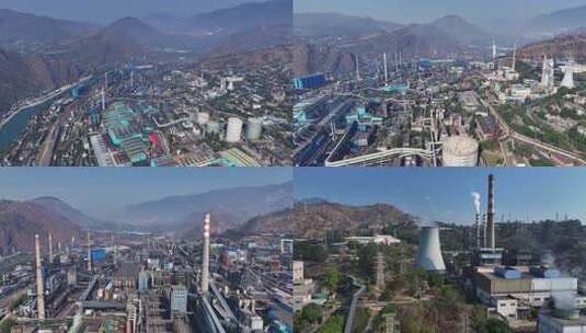 攀枝花钒钛钢铁厂攀钢集团航拍4K高清在线视频素材下载