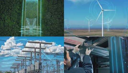 清洁能源绿色能源绿色电网可持续能源高清在线视频素材下载