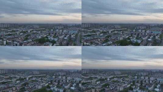 4K航拍江苏昆山城市夕阳风光高清在线视频素材下载