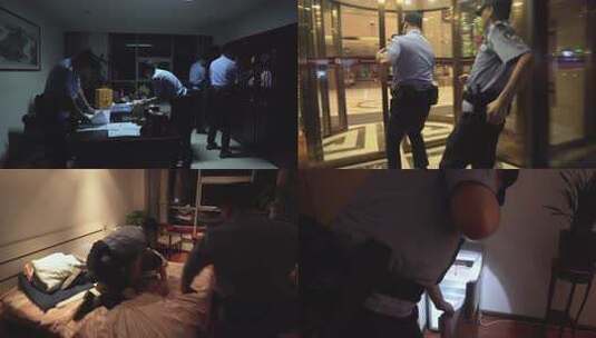 公安警察抓捕犯罪现场高清在线视频素材下载