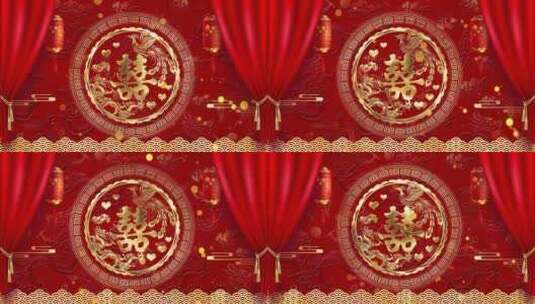  喜庆中国风中式婚礼背景视频ae模板高清AE视频素材下载