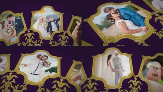 优雅浪漫3D动画相框婚礼纪念日照片AE模板高清AE视频素材下载