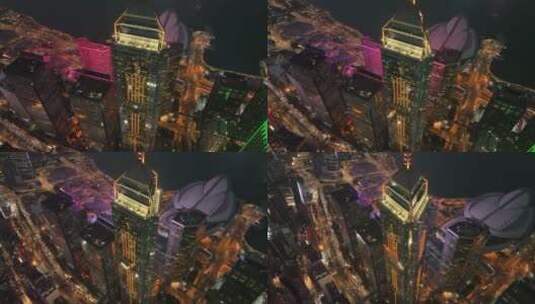 香港第三高楼：中环广场屋顶金字塔形状2高清在线视频素材下载