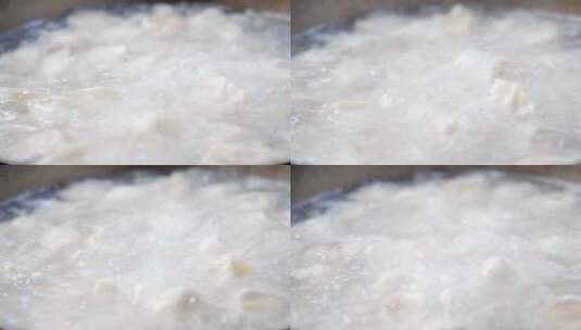 中式美食锅里煮制的饺子高清在线视频素材下载