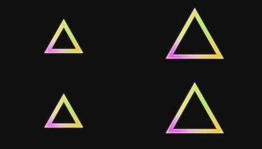 三角形缩放特效动画循环带通道高清在线视频素材下载