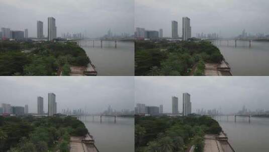 灰霾天气的广州高清在线视频素材下载