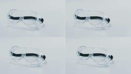 医疗用防护眼罩护目镜（左）摇高清在线视频素材下载