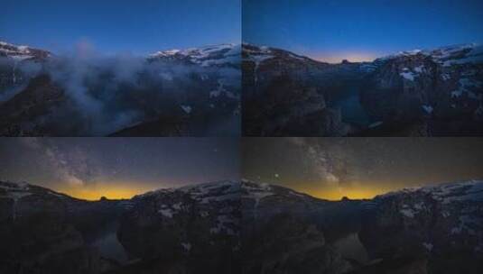 白天到夜空星轨银河延时风景 (2)高清在线视频素材下载
