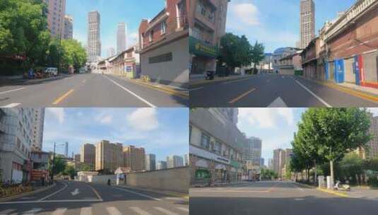 上海封城中的初夏街头现状环境高清在线视频素材下载