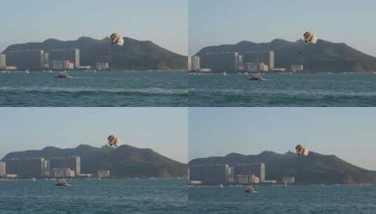 海上滑翔伞高清在线视频素材下载