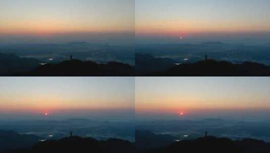 南岳衡阳日出日落高清在线视频素材下载