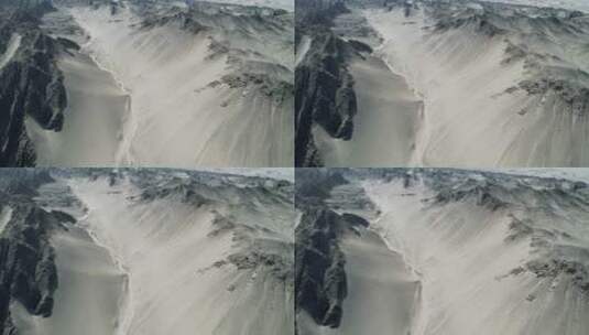 航拍新疆戈壁荒漠高清在线视频素材下载