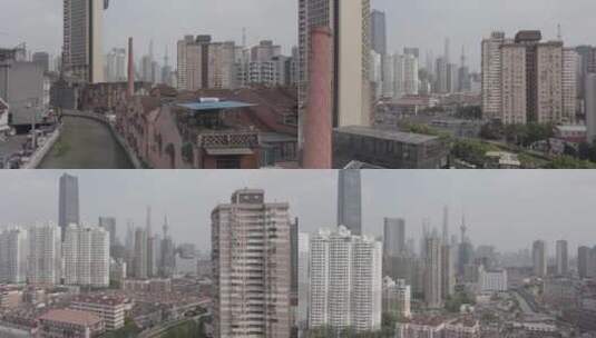【4K-Dolg】上海虹口溧阳路航拍一镜到底高清在线视频素材下载