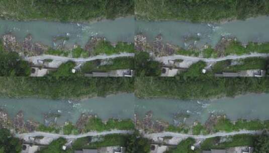 山涧河流溪流水4K航拍高清在线视频素材下载