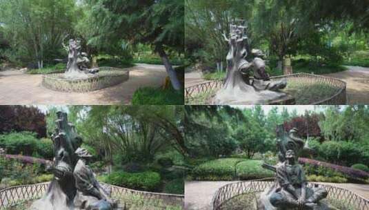 武汉硚口区园博园乌鲁木齐园风景高清在线视频素材下载