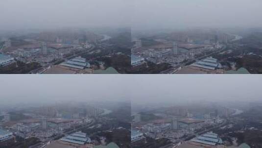 航拍湖北宜昌西陵区城市建筑高清在线视频素材下载