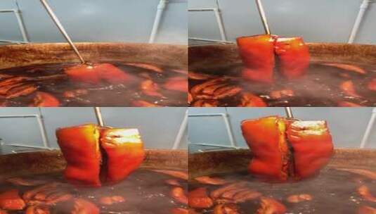 潮汕美食-卤猪肉高清在线视频素材下载