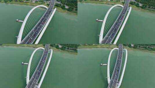 【正版素材】广西南宁大桥航拍0250高清在线视频素材下载