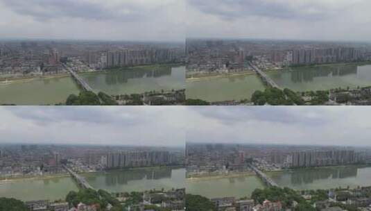 湖南益阳城市宣传片地标建筑航拍高清在线视频素材下载
