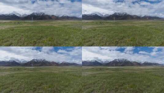 高原 草原 延时 雪山 西藏高清在线视频素材下载
