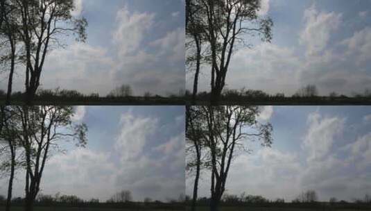 天空中移动的云景观高清在线视频素材下载