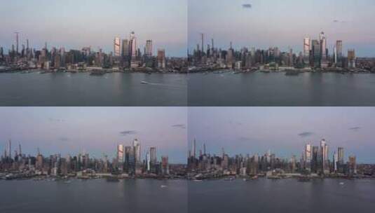 纽约城市天际线延时拍摄高清在线视频素材下载