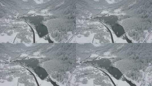 川西航拍雪景四姑娘山高清在线视频素材下载
