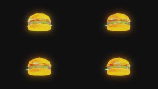 4K常规街道霓虹灯标志汉堡比萨高清在线视频素材下载