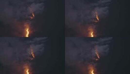 火山喷发 岩浆特写高清在线视频素材下载