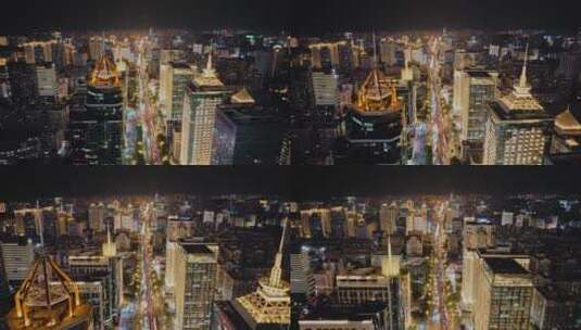 福州 金融经济中心 城市夜景 交通 繁华高清在线视频素材下载