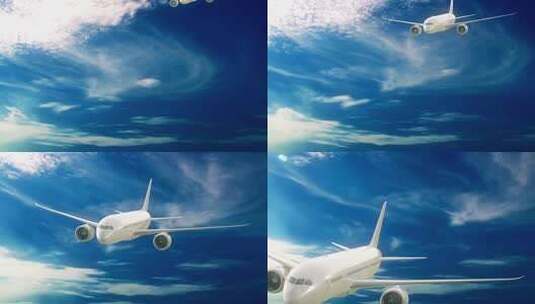 【4k】飞机降落高清在线视频素材下载