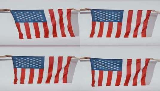 举着美国国旗特写高清在线视频素材下载