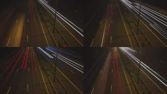高速车辆灯光延时高清在线视频素材下载