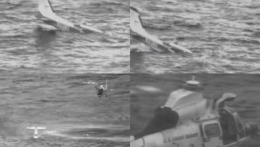 新闻飞机坠入海洋高清在线视频素材下载