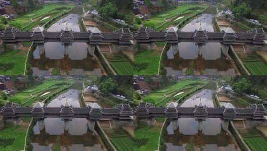 广西风雨桥高清在线视频素材下载