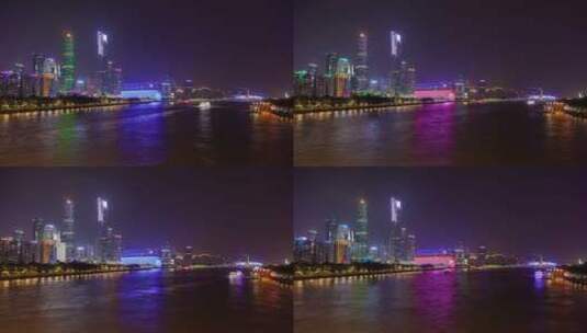 珠江畔的广州摩天大楼高清在线视频素材下载