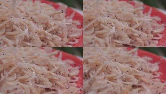 补钙虾皮虾仁海米食材高清在线视频素材下载