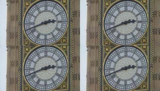 伊丽莎白塔上的钟面高清在线视频素材下载