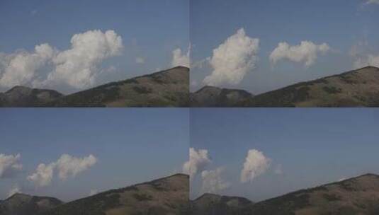 山顶上的云朵延时高清在线视频素材下载
