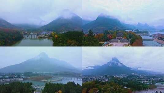 山区河流云雾环绕风景高清在线视频素材下载