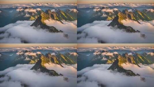 高山云海全景俯瞰高清在线视频素材下载